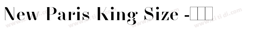New Paris King Size 字体转换